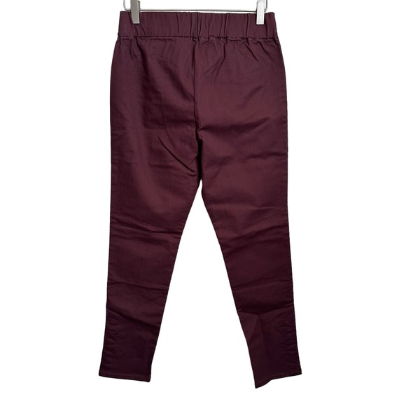 Soft Surroundings Metro Denim Pull On Leggings Burgundy Size XS NWT - Picture 2 of 9